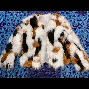 shaggy faux fur coat